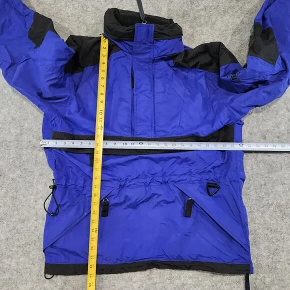 VTG 90s Eddie Bauer Ebtek Mens M Medium Nylon Anorak Pullover Snow Winter Jacket